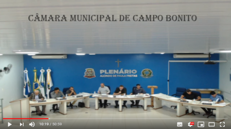 Sessão Ordinária 02/03/2020 - TV Câmara Campo Bonito	