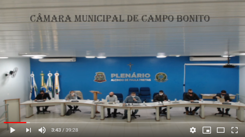 Sessão Ordinária 08/06/2020 - TV Câmara Campo Bonito	