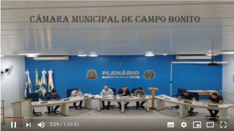 Sessão Ordinária 13/04/2020 TV Câmara Campo Bonito