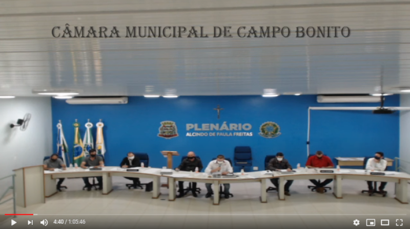 Sessão Ordinária 22/06/2020 - TV Câmara Campo Bonito	